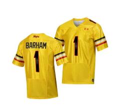 Maryland Jaishawn Barham Jersey #1 College Football Gold 2023 ...