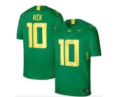 Oregon Ducks Bo Nix Jersey #10 College Football Green