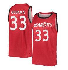 Ody Oguama Jersey Cincinnati Bearcats College Basketball Red #33