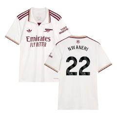 Ethan Nwaneri #22 Arsenal 2025-26 Third Jersey  Cream