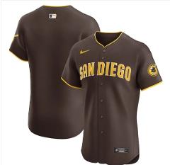 San Diego Padres Vapor Premier Elite Patch Jersey Brown