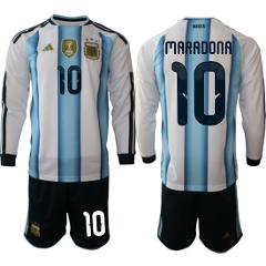 Argentina #10 MARADONA Jersey Long Team x World Cup 2026  Whit...