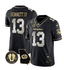 Stetson Bennett Jersey #13 Vince Dooley Patch Georgia Map Blac...