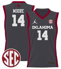 Jalon Moore Jersey #14 Oklahoma Sooners 2024 Lightweight Baske...