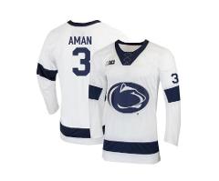 Men's Casey Aman Jersey #3 Penn State Nittany Lions Hockey All...