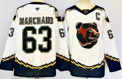 Boston Bruins #63 Brad Marchand White Reverse Retro Jersey
