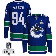Linus Karlsson 94 Vancouver Canucks 2024 NHL Playoffs Home Jer...