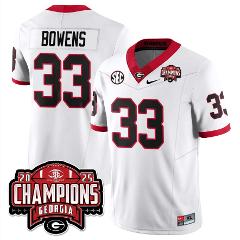 Chauncey Bowens Jersey #33 Georgia Bulldogs SEC Champions Patc...