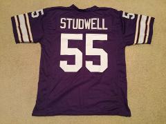 UNSIGNED CUSTOM Sewn Stitched Scott Studwell Purple Jersey