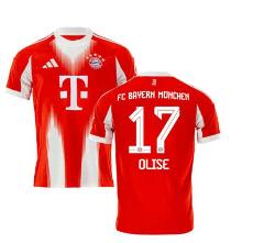Michael Olise 17 Bayern Munich 2025-26 Home Jersey Red