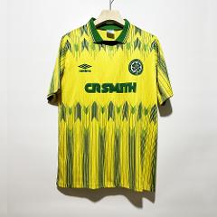 Celtic F.C 1989-91 Away Retro Jersey  Men Yellow