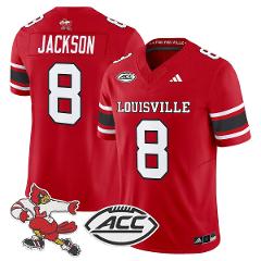 Lamar Jackson Jersey #8 Louisville Cardinals 1980s Throwback S...