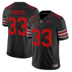 Jack Sawyer Jersey #33 Ohio State Heritage Stripe 2025-26 Stit...