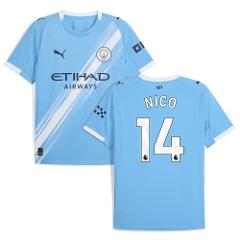 Nico Gonzalez 14 Manchester City 2025-26 Home Men Jersey  Sky ...