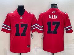 Mens Josh Allen #17 Limited Jersey Red Black Two Tone
