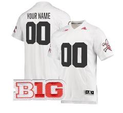 Custom Nebraska Cornhuskers Jersey Football White Premier Stra...