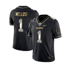 Chez Mellusi Jersey #1 Wisconsin Badgers Gold Vapor Football B...