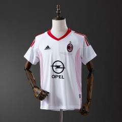 Men's AC Milan 02/03 Away White Retro Shirt Jersey