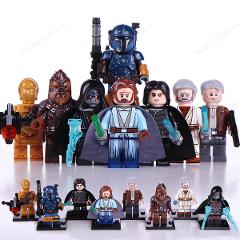 8PCS Star Wars Kylo Ren Luke Skywalker Palpatine C 3PO Minifig...