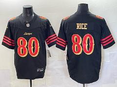 Jerry Rice #80 Limited Jersey 2025 Rivalries Black