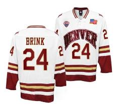 Denver Pioneers #24 Bobby Brink College Hockey New White Jersey