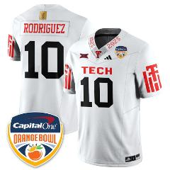 Jacob Rodriguez Jersey #10 Texas Tech Red Raiders Orange Bowl ...