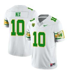 Bo Nix Jersey #10 Oregon Ducks Mighty Oregon 1984 Throwback Wh...