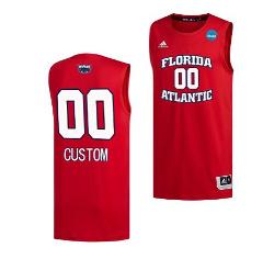 Custom FAU Owls Basketball Jersey 2023 NCAA March Madness Red