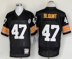 Mens Mel Blount #47 Football Game Replica Jersey Black