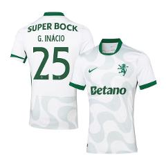 Gonalo Incio 25 Sporting CP 2025-26 Third Match Jersey  White