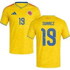 Colombia Suarez #19 Home 2026 World Cup Jersey Fan Version