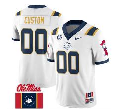 Custom Ole Miss Rebels Jersey Name and Number Football Flag Pa...