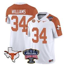 Ricky Williams Jersey #34 Texas Sugar Bowl Patch Vapor Footbal...