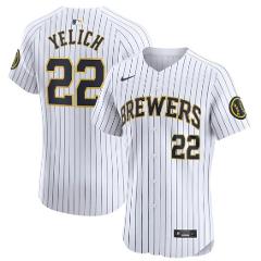 Christian Yelich Milwaukee Brewers Elite Jersey White