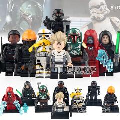 8PCS Star Wars Dark Troopers Luke Skywalker Boba Fett Fennec S...
