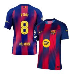 Pedri 8 Barcelona 2025-26 Home Jersey  Scarlet