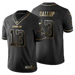 Men's Cowboys #13 Michael Gallup golden Jersey black