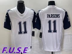 Men's Cowboys #11 Micah Parsons Navy FUSE Vapor Thanksgiving L...