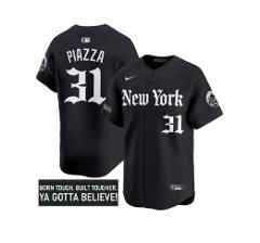 Men's Mike Piazza Jersey #31 New York Mets Gothic Borough Edit...