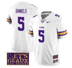 Lsu Tigers Jayden Daniels Jersey #5 College Football Stitched ...
