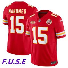 Men's & Youth Chiefs #15 Patrick Mahomes Red 2023 F.U.S.E Foot...