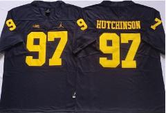 Michigan Wolverines #97 Aidan Hutchinson Navy College Jersey