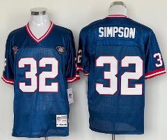 Mens O.J. Simpson #32 Football Game Replica Jersey Royal Blue