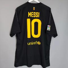 Messi #10 Barcelona 2011-12 Home Retro Jersey  Black