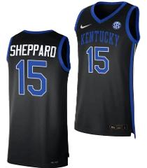 Men's Reed Sheppard Jersey #15 Kentucky Wildcats Limited Alter...