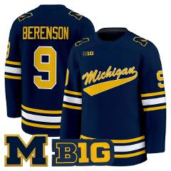 Red Berenson Jersey #9 Michigan Wolverines 2025-26 Premium Sti...