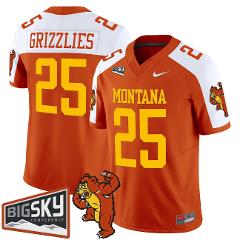 Grizzlies Jersey #25 Montana Grizzlies 1995 Throwback Stitched...