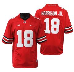 Ohio State Buckeyes #18 Marvin Harrison Jr Jersey Red NCAA Col...