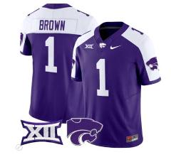 Jayce Brown Jersey #1 Kansas State Wildcats Limited Football P...