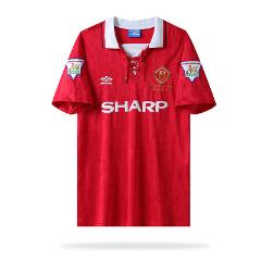 Manchester United 1992-1993 Champion Home Men Retro Jersey  Red